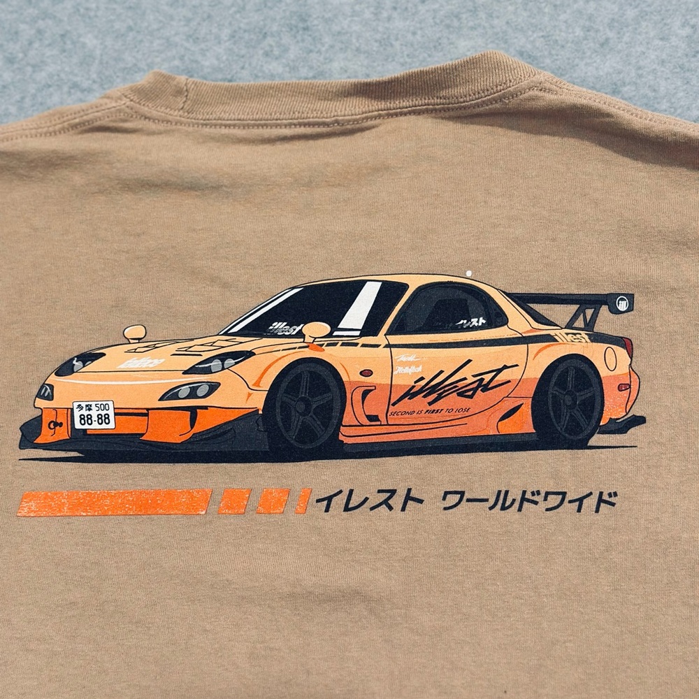 Vintage Y2K Beige “illest” Graphic Tee